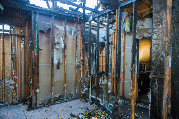 Professional Fire Damage Removal technician working in Morristown, NJ